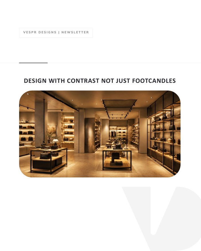 Design With Contrast, Not Just Footcandles