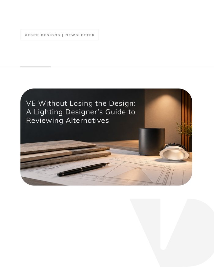 VE Without Losing the Design: A Lighting Designer’s Guide to Reviewing Alternatives
